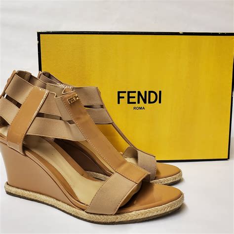 fendi patent leather wedges|fendi loafers women's.